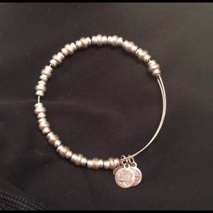 Alex and Ani Rocket silver beaded bracelet.